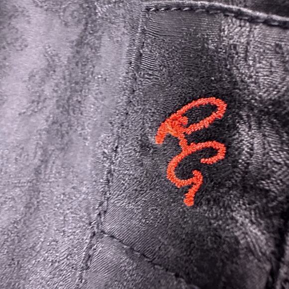 Robert Graham Knowledge Wisdom Truth Men Black Textured Button Up Shirt Sz XL - Picture 6 of 16